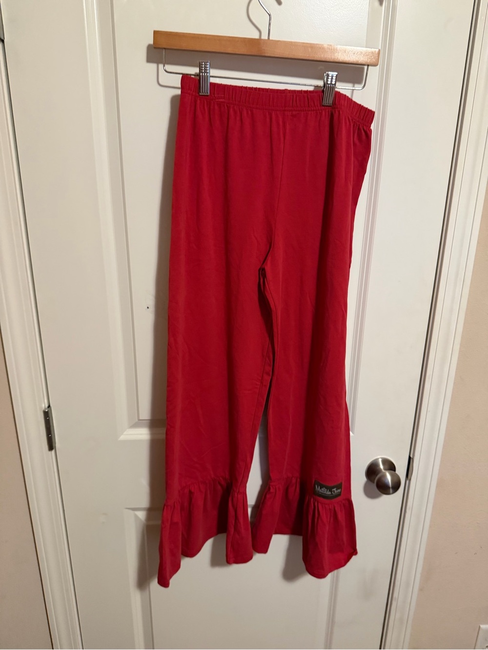 Matilda Jane Bright Red Ruffle Hem Leggings